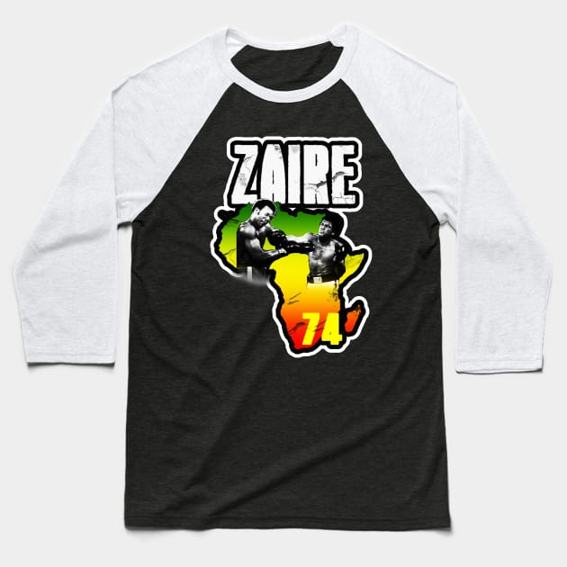 Zaire 74 Baseball T-Shirt by NineBlack